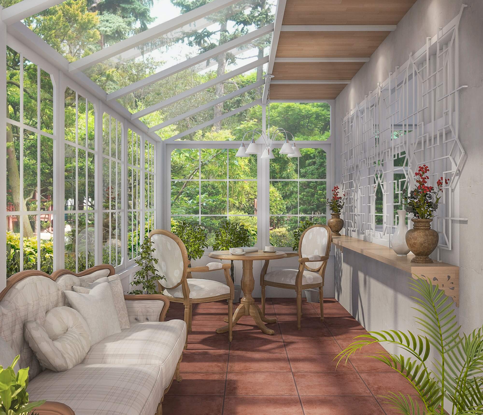 3d rendering beautiful tea room with glass house design 1.jpg